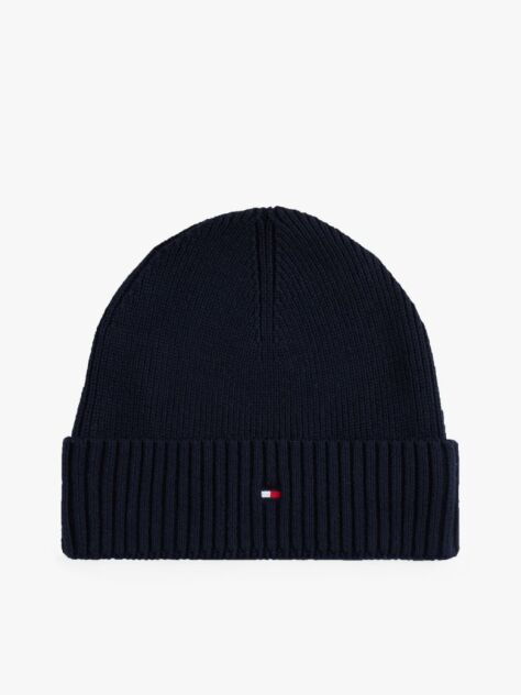Blue Hilfiger Flag Beanie With Cashmere  Men
