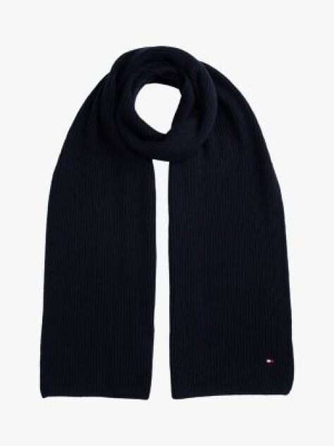 Blue Hilfiger Flag Embroidery Scarf with Cashmere  Men