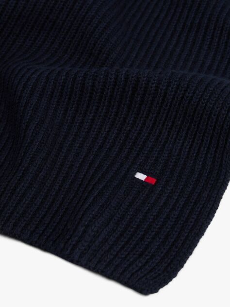 Blue Hilfiger Flag Embroidery Scarf with Cashmere  Men