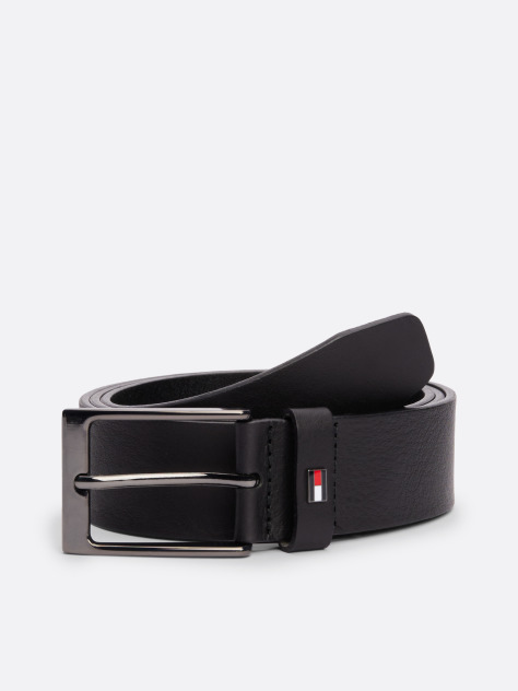 Black Tonal Leather Belt  Men
