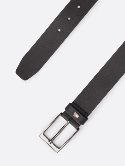 Black Tonal Leather Belt  Men