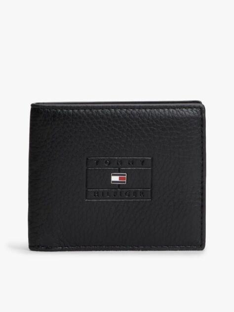 Black Casual Leather Bifold Credit Card Wallet  Men