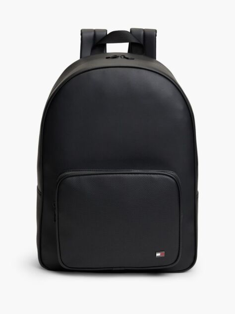 Black Enamel Flag Dome Backpack  Men