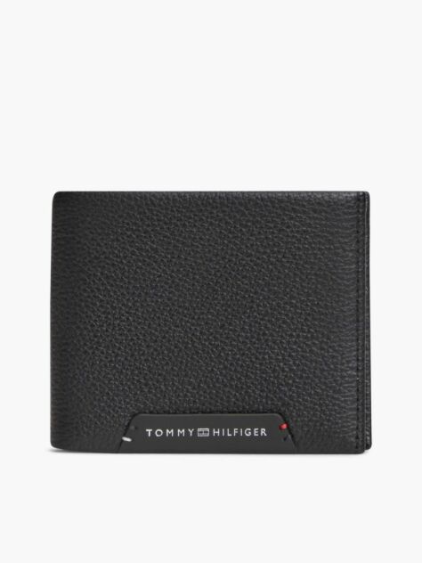 Black Corporate Leather Credit Card Bifold Wallet  Men