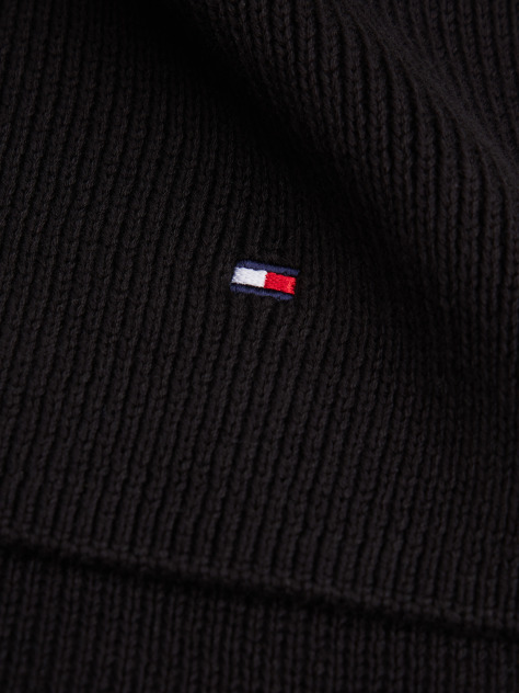 Black Kids’ Rib-Knit Scarf  Kids Unisex