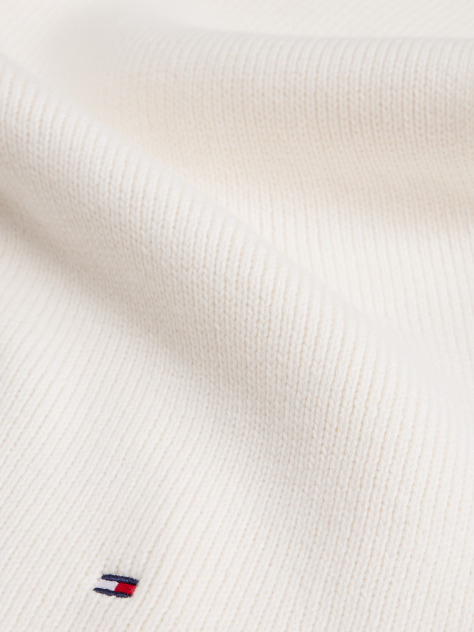 White Kids’ Rib-Knit Scarf  Kids Unisex