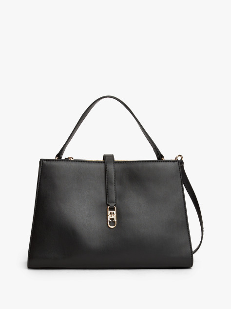 Black TH Monogram Crossbody Satchel  Women