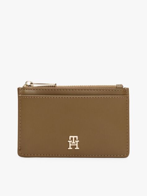 Καφέ Hilfiger Icon Θήκη Για Κάρτες Με Φερμουάρ  Γυναίκες