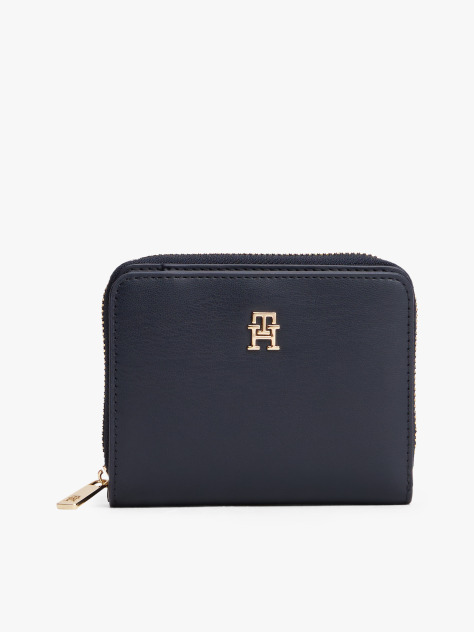 Μπλε TH Monogram Πορτοφόλι Με Κλείσιμο Flap Και Φερμουάρ  Γυναίκες