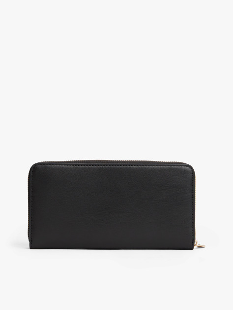 Black TH Monogram Zip-Around Wallet  Women