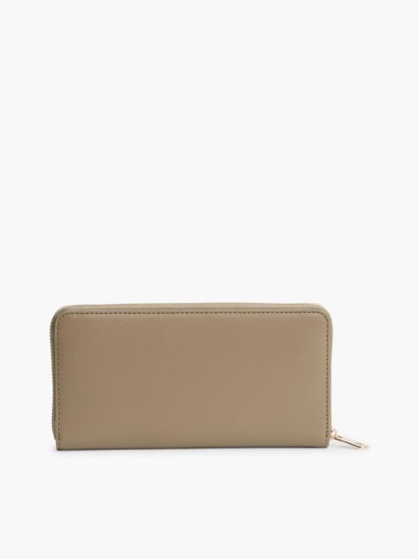 Beige TH Monogram Zip-Around Wallet  Women