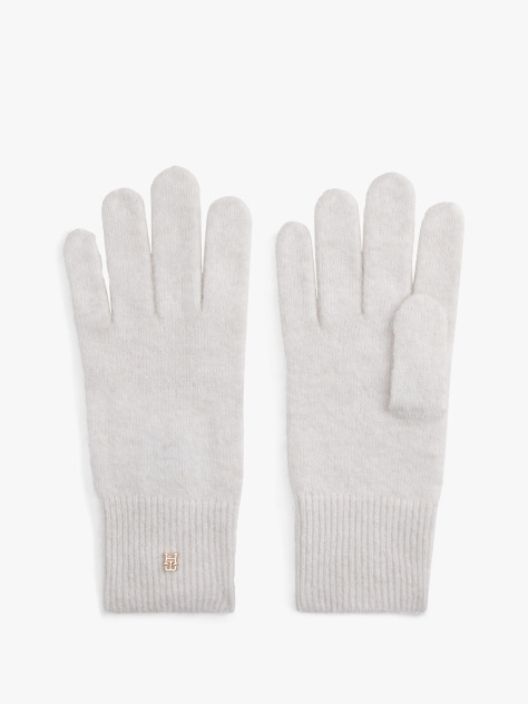 Grey Chic TH Monogram Plaque Gloves  Women