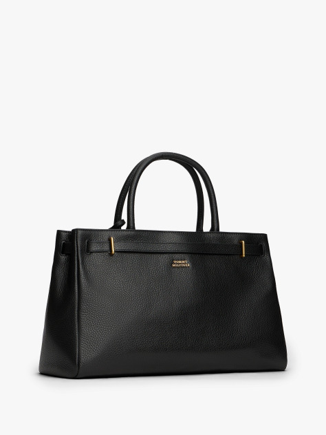 Μαύρο American Icon Tote Δερμάτινη Τσάντα  Γυναίκες