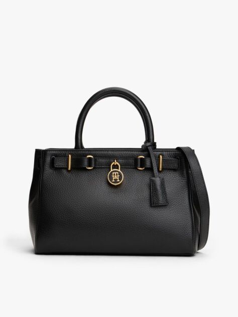 Μαύρο The American Icon Δερμάτινη Χιαστί Τσάντα Mini Tote  Γυναίκες