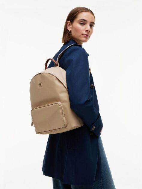 Beige TH Monogram Dome Backpack  Women