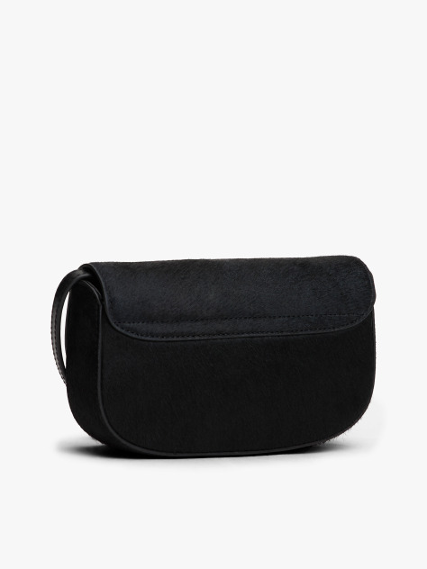 Black Leather Crossbody Bag  Women