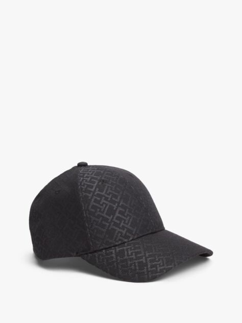 Black TH Monogram Jacquard Baseball Cap  Women