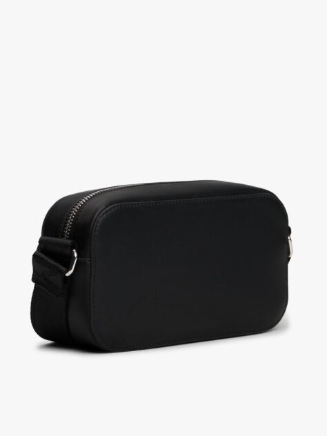 Black Essential Metal Logo Crossbody Camera Bag  Women
