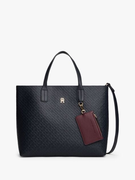 Μπλε Hilfiger Icon Τσάντα Tote Με Ανάγλυφο Μονόγραμμα TH  Γυναίκες