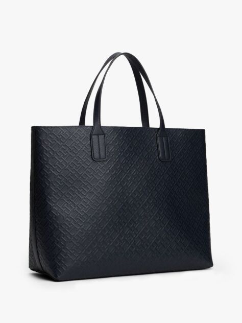 Μπλε Hilfiger Icon Τσάντα Tote Με Ανάγλυφο Μονόγραμμα TH  Γυναίκες