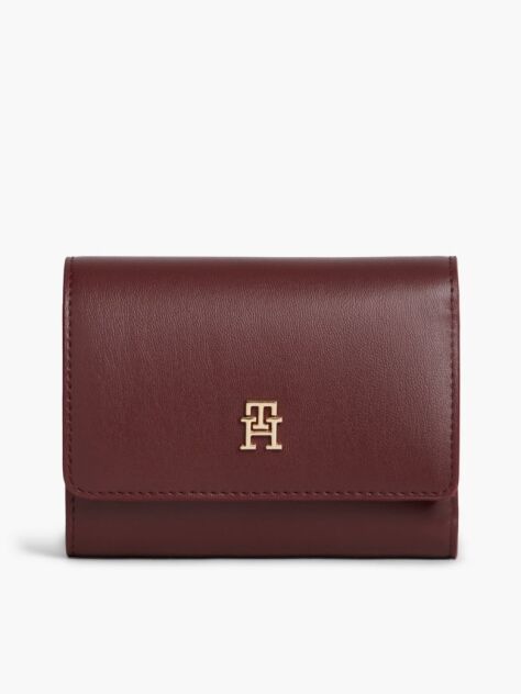 Red Hilfiger Icon TH Monogram Trifold Wallet  Women