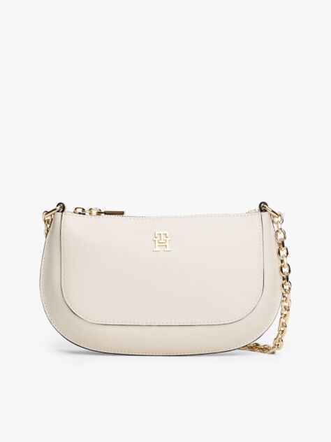 Beige TH Monogram Chain Strap Crossbody Bag  Women
