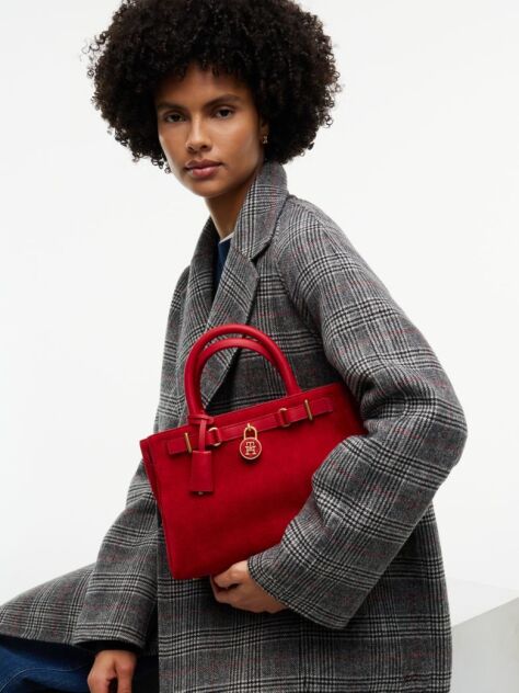 Red The American Icon Suede Tote Bag  Women