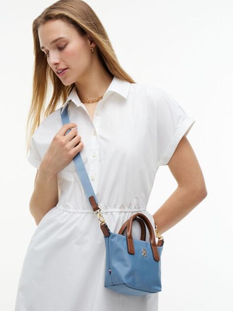 Blue Popette Crossbody Tote Bag  Women