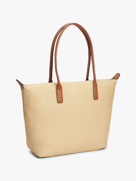 Μπεζ TH Monogram Τσάντα Tote Από Raffia  Γυναίκες