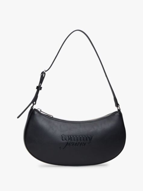 Black Essential Tonal Logo Shoulder Bag  Women