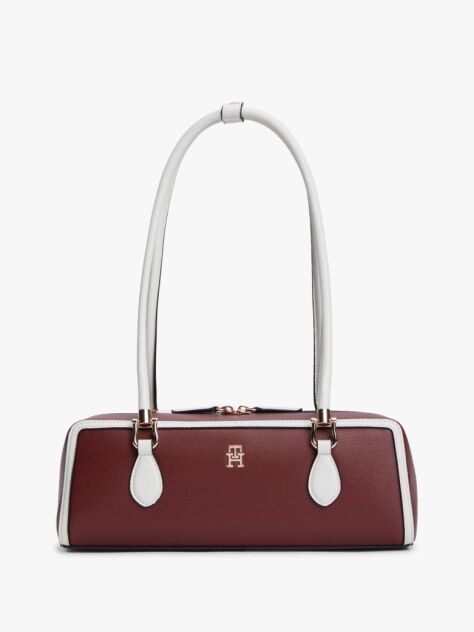 Red Colour-Blocked Rectangular Shoulder Bag  Women