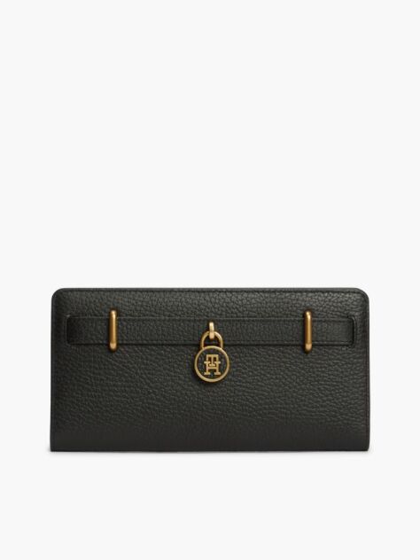 Black The American Icon Leather Bifold Wallet  Women