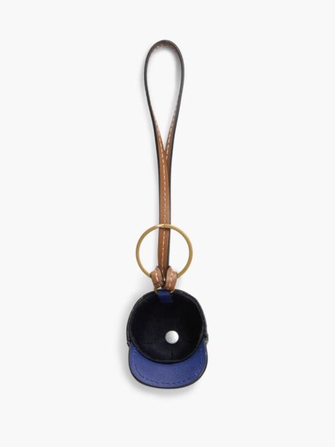 Blue Leather Baseball Cap Charm  Women