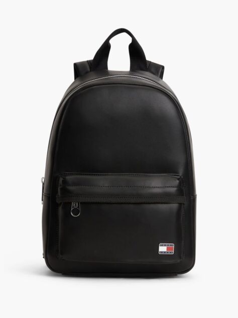 Black Essential Logo Plaque Dome Backpack  Women