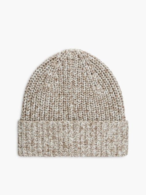 Beige Neppy Chunky Beanie  Women