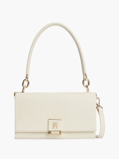 Beige Global Stripe TH Monogram Crossbody Bag  Women
