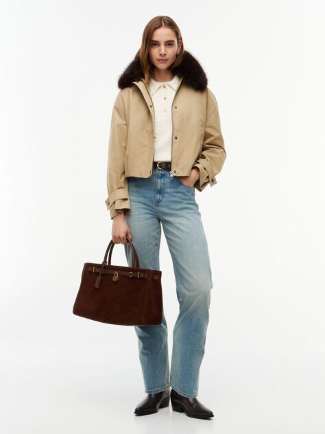 Brown The American Icon Suede Tote Bag  Women