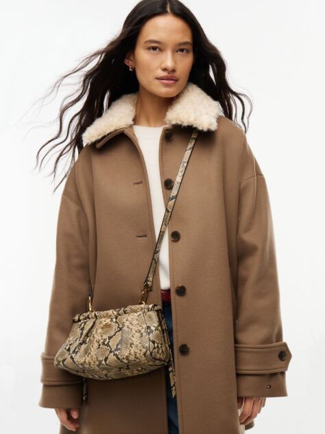 Multi Soft Leather Snake Print Crossbody Bag  Women