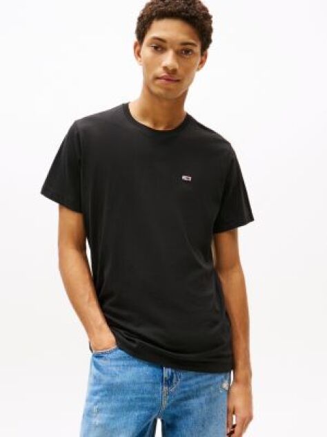 Μαύρο T-Shirt Από Οργανικό Βαμβακερό Jersey  Άνδρες
