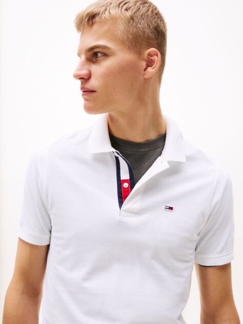 White Pure Organic Cotton Slim Fit Polo  Men