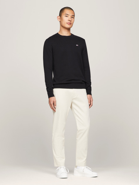Black Crew Neck Jumper  Men