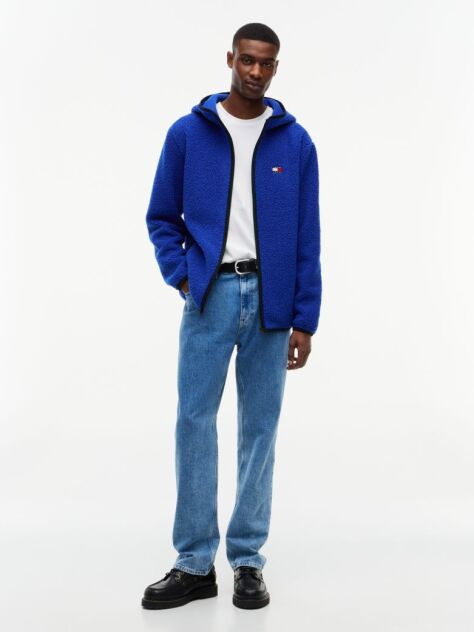 Μπλε Teddy Hoody Με Φερμουάρ  Άνδρες
