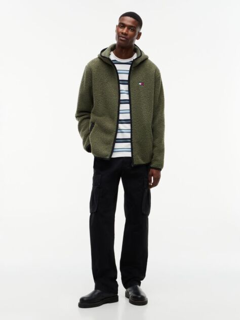 Green Teddy Zip-Thru Hoody  Men
