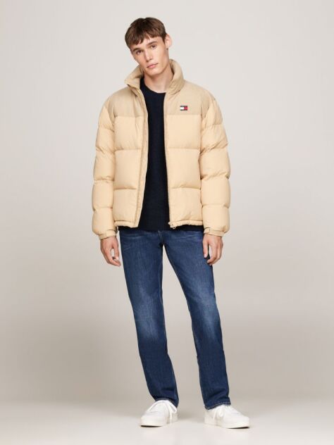 Beige Corduroy Alaska Puffer Jacket  Men