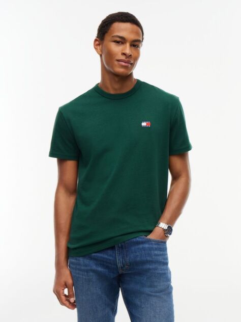 Green Tommy Badge Crew Neck T-Shirt  Men