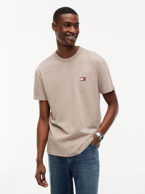 Καφέ T-Shirt Με Σήμα Tommy Και Κανονική Λαιμόκοψη  Άνδρες