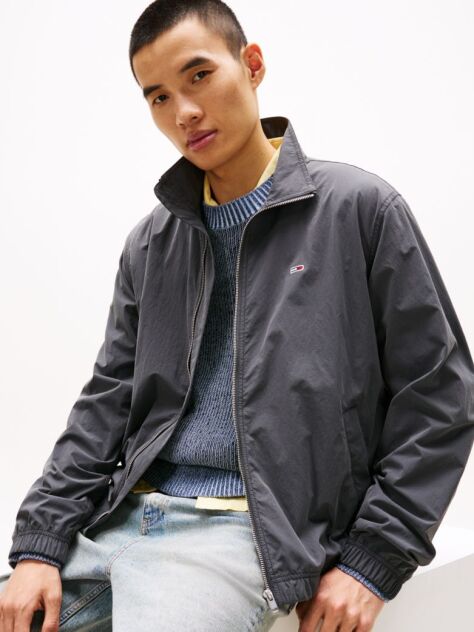 Black Essential Flag Patch Jacket  Men