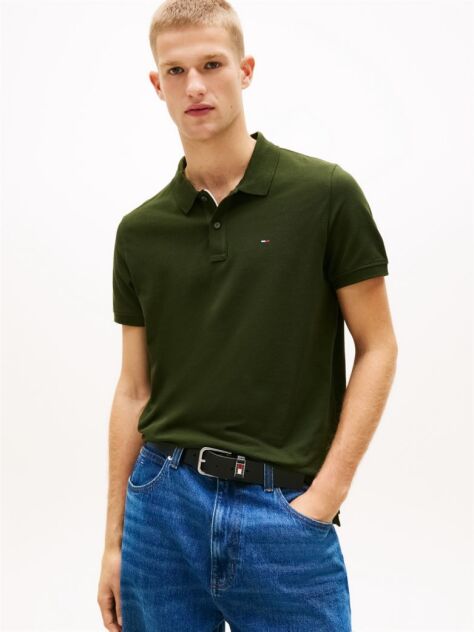 Green Flag Patch Slim Fit Polo Shirt  Men