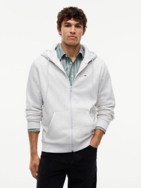 Grey Regular Hoody Zip Thru  Men