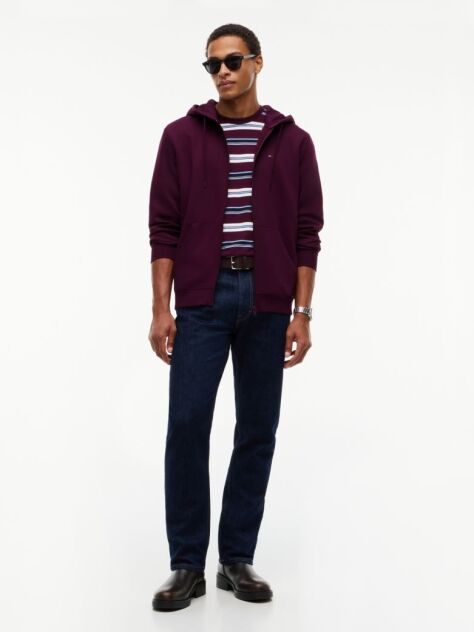 Purple Regular Hoody Zip Thru  Men